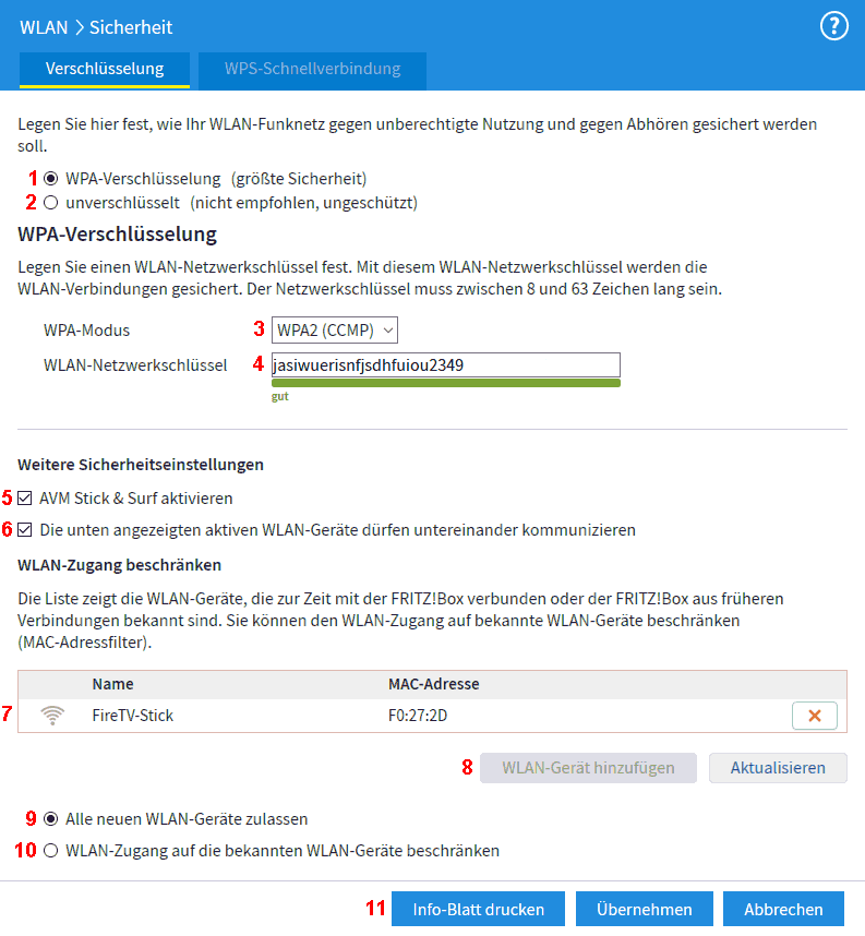 FRITZ!Box: Einrichtung WLAN 06.50 6